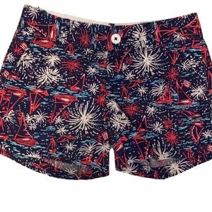 Lilly Pulitzer Sparks Fly Callahan Shorts Size 00 4th of July Shorts